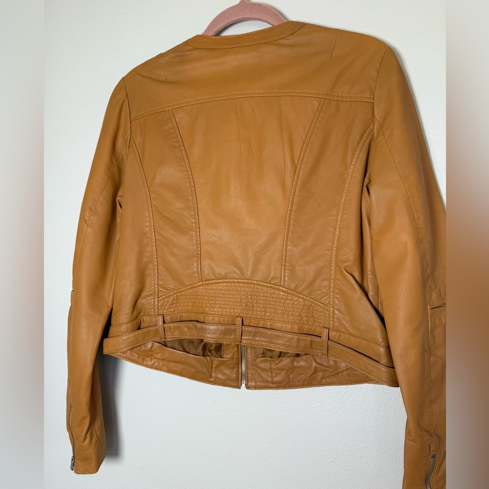 Cache Camel Leather Jacket - Picture 6 of 8